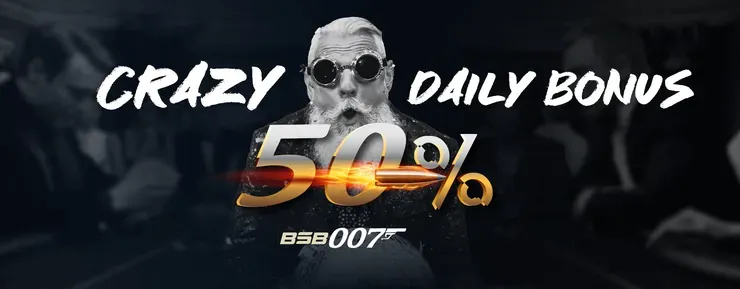 Crazy Daily Bonus 50% at BSB007